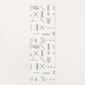 白黒ゴージャスモダンな幾何学模様 ヨガマット (正面)