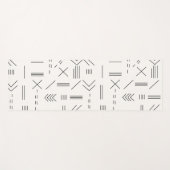 白黒ゴージャスモダンな幾何学模様 ヨガマット (正面(横))