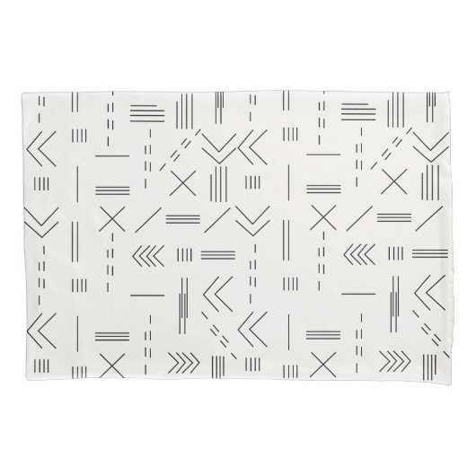 白黒ゴージャスモダンな幾何学模様 枕カバー (正面左)