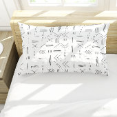 白黒ゴージャスモダンな幾何学模様 枕カバー