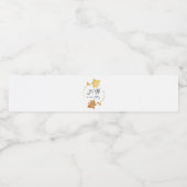 白黒ゴールデンフラワーズリースモノグラム ペットボトルラベル (シングルラベル)