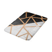 白黒ゴールデンマーブルモザイク バスマット (アングル)