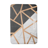 白黒ゴールデンマーブルモザイク バスマット (正面縦)