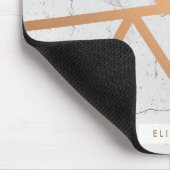 白黒ゴールデンマーブルモザイク マウスパッド (コーナー)