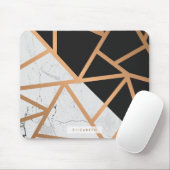 白黒ゴールデンマーブルモザイク マウスパッド (マウス)