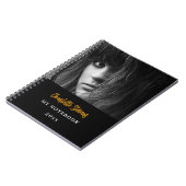 白黒ゴールドの写真 ノートブック (左側)