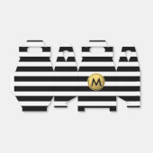 白黒ゴールドフォイルストライプのパーティーの好意ボックス フェイバーボックス (折り畳みなし)