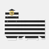 白黒ゴールドフォイルストライプのパーティーの好意ボックス フェイバーボックス (折り畳みなし)