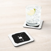 白黒サイコロ#1 Linocut コースター (右側)