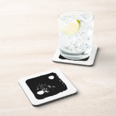 白黒サイコロ#2 Linocut コースター (右側)