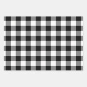 白黒サイズ違うギンガムチェック ラッピングペーパーシート (正面)