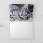 白黒サインとシルバーモノグラム写真 サンキューカード (内部)