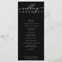 白黒サイン式結婚式 プログラム