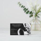 白黒サクソフォーンのプロフィールの名刺 名刺 (スタンド正面)