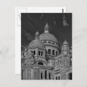白黒サクレクールパリヨーロッパ旅行 ポストカード (正面/裏面)