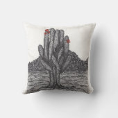白黒サグアーロサボテン クッション (裏面)