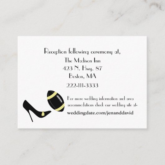 白黒サッカーのエンクロー結婚ジャ エンクロージャーカード (正面)