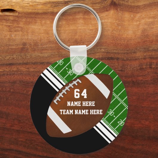 白黒サッカーはアイディアを好む任意の大事な行事 キーホルダー (正面)