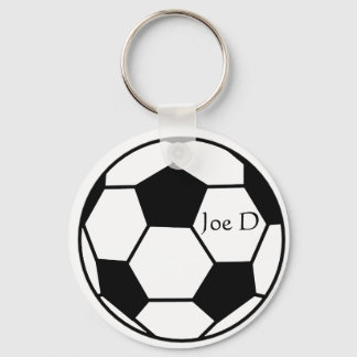 白黒サッカーカスタムサッカーキーチェーン キーホルダー