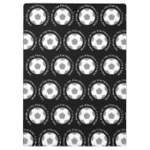 白黒サッカーコーチのサッカーチーム クリップボード (裏面)