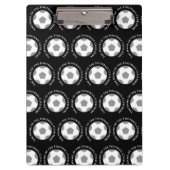 白黒サッカーコーチのサッカーチーム クリップボード (正面)