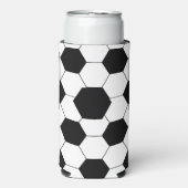 白黒サッカーパターン スリム缶クーラー (Seltzer正面)