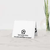 白黒サッカーボールありがとう サンキューカード (裏面)