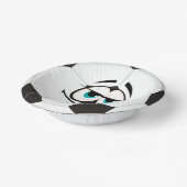 白黒サッカーボールおもしろい顔 ペーパーボウル (傾斜あり)