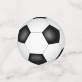 白黒サッカーボールキッズパーティー コンフェッティ (スモール正面)