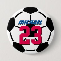白黒サッカーボールスポーツチームのボタンピン