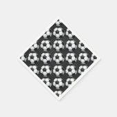 白黒サッカーボールパターン スタンダードカクテルナプキン (角)