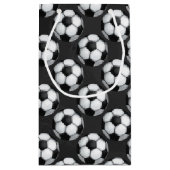 白黒サッカーボールパターン スモールペーパーバッグ (裏面)