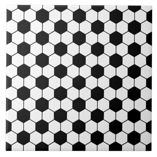 白黒サッカーボールパターン タイル (正面)