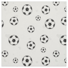 白黒サッカーボールパターン ファブリック