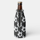白黒サッカーボールパターン ボトルクーラー (ボトル裏面)