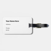 白黒サッカーボールパターン ラゲッジタグ (裏面横)