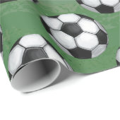 白黒サッカーボールパターン ラッピングペーパー (ロールコーナー)