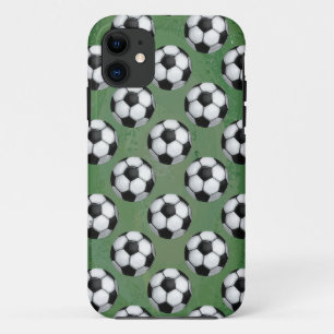 白黒サッカーボールパターン iPhone 11 ケース