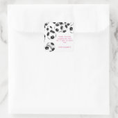 白黒サッカーボール子供の誕生日パーティー スクエアシール (バッグ)