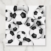 白黒サッカーボール子供の誕生日パーティー フェイバータグ (裏面)