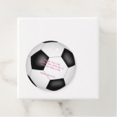 白黒サッカーボール子供の誕生日パーティー フェイバータグ (インサイチュ)