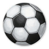 白黒サッカーボール セラミックノブ (正面)