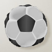 白黒サッカーボール ラウンドクッション (裏面)