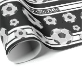 白黒サッカーボール ラッピングペーパー (ロールコーナー)