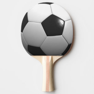 白黒サッカーボール 卓球ラケット
