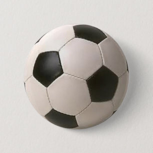 白黒サッカーボール 缶バッジ