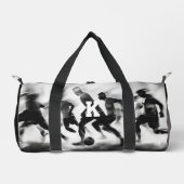 白黒サッモノグラムのカー ダッフルバッグ (正面)