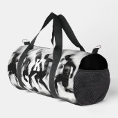 白黒サッモノグラムのカー ダッフルバッグ (右コーナー)