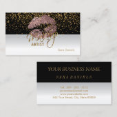 白黒サテンダスティバラ唇 名刺 (正面/裏面)