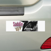 白黒サドル バンパーステッカー (車上)